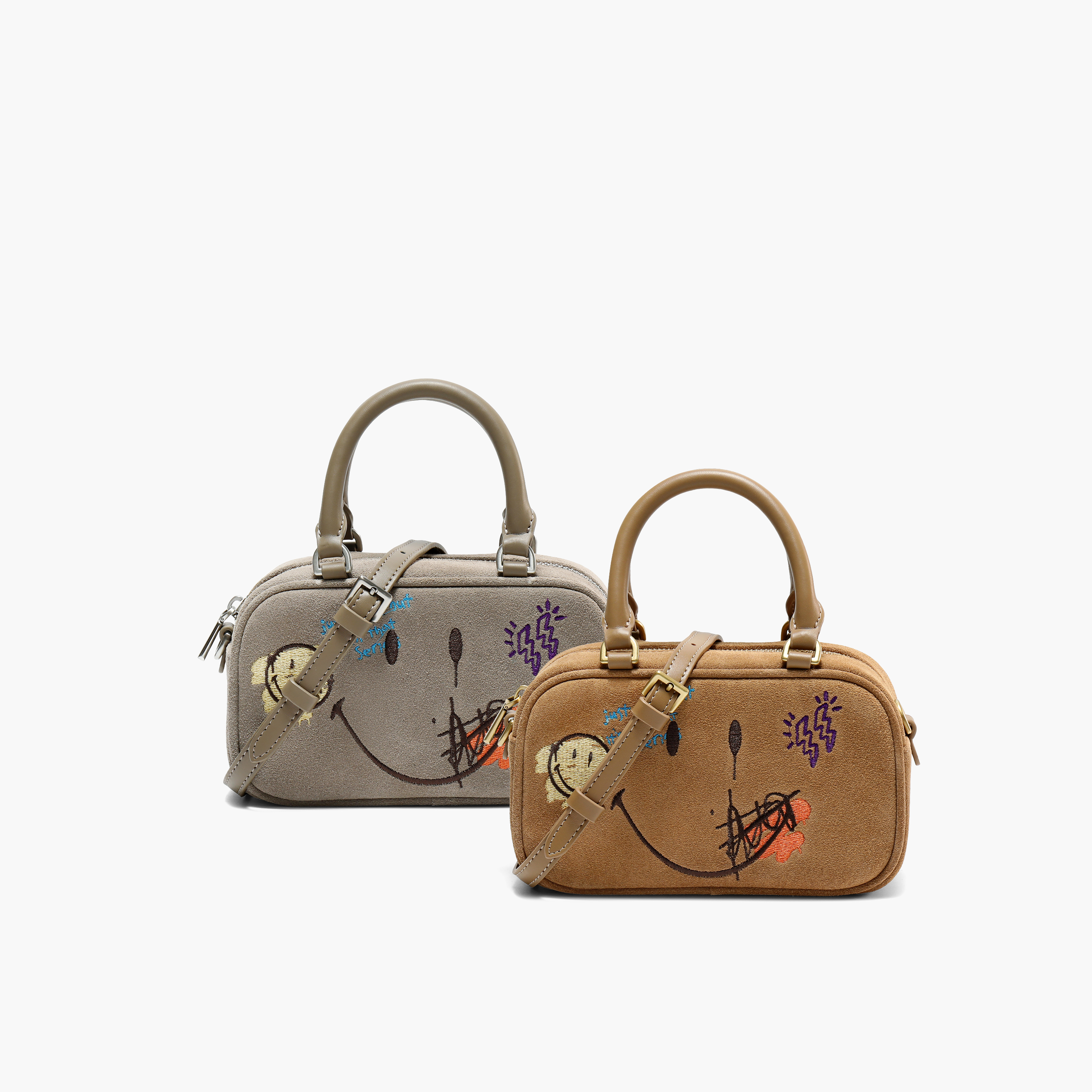 百丽包女商场同款25Smiley联名IP流浪吐司波士顿包X7428CX5