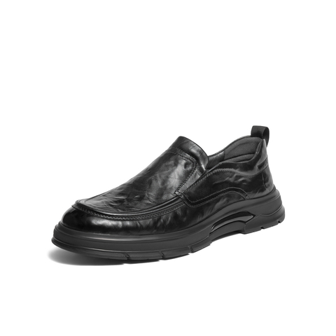 百丽一脚蹬商务皮鞋男2025新款冬季商场同款牛皮革休闲鞋8VT02DM5