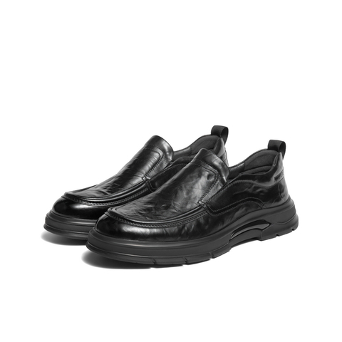 百丽一脚蹬商务皮鞋男2025新款冬季商场同款牛皮革休闲鞋8VT02DM5