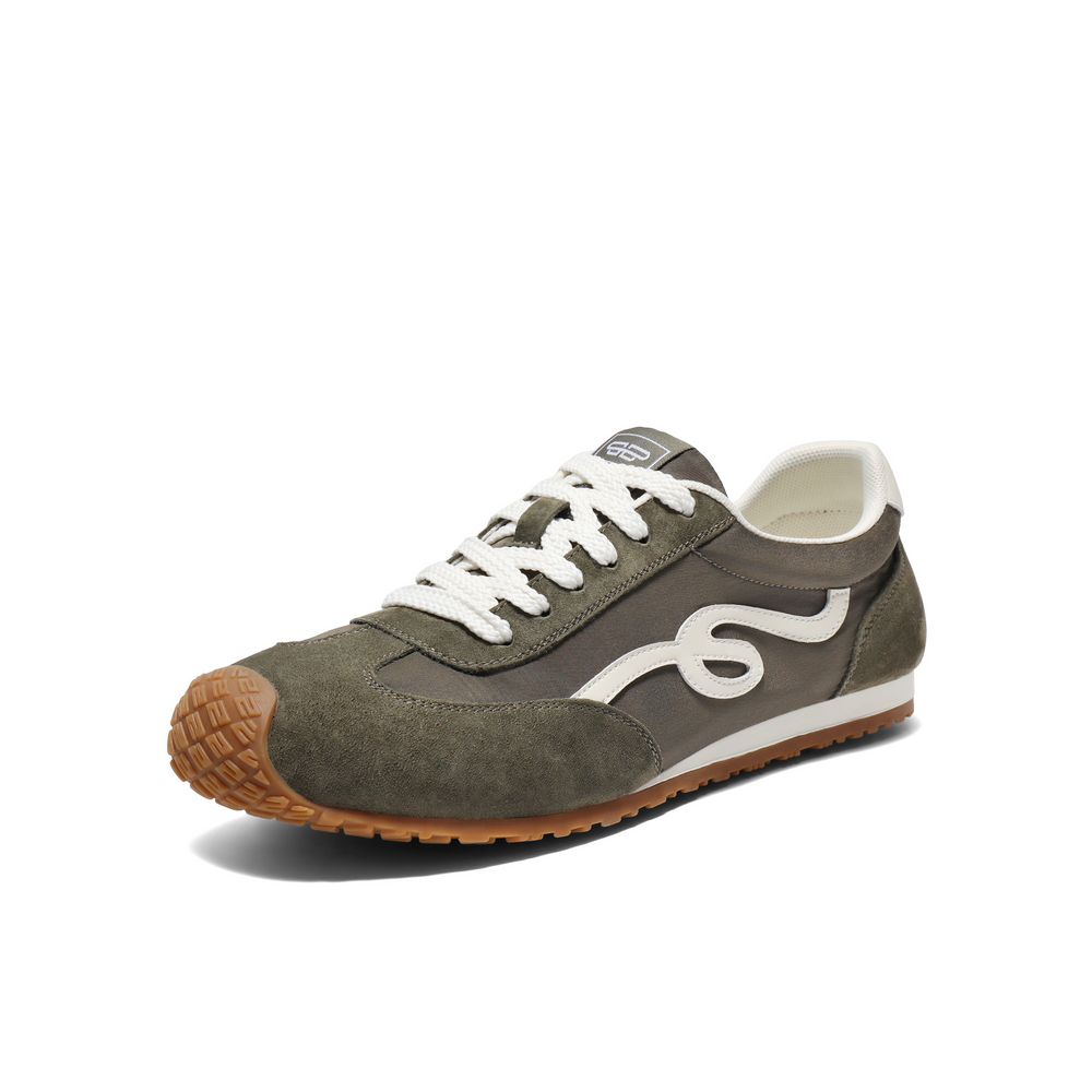 百丽复古潮搭运动阿甘鞋男鞋2025新款秋季休闲百搭德训鞋A2158CM5