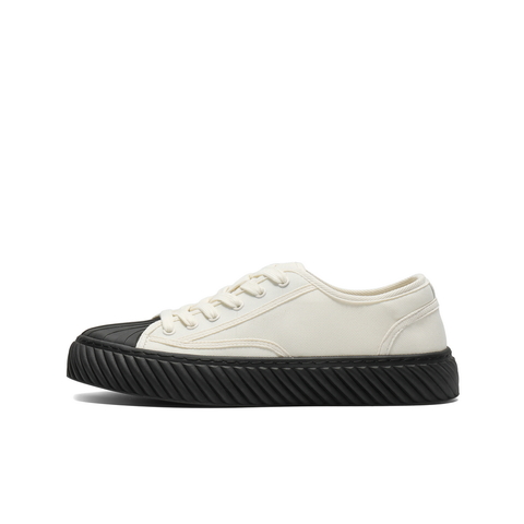 百丽贝壳头休闲帆布鞋男鞋2025新款秋季时尚潮搭简约板鞋A2147CM5