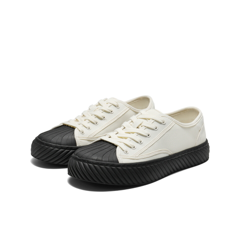 百丽贝壳头休闲帆布鞋男鞋2025新款秋季时尚潮搭简约板鞋A2147CM5