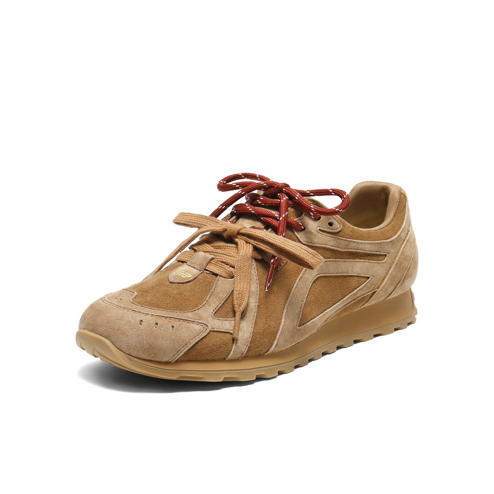 百丽复古时尚阿甘鞋女2025秋新拼接面薄底运动休闲鞋B2811CM5