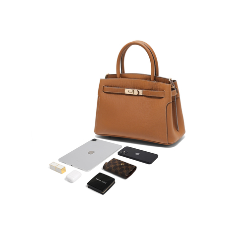 百丽包包女鎏金岁月商场同款质感铂金包单肩斜挎手提包X7257AX5