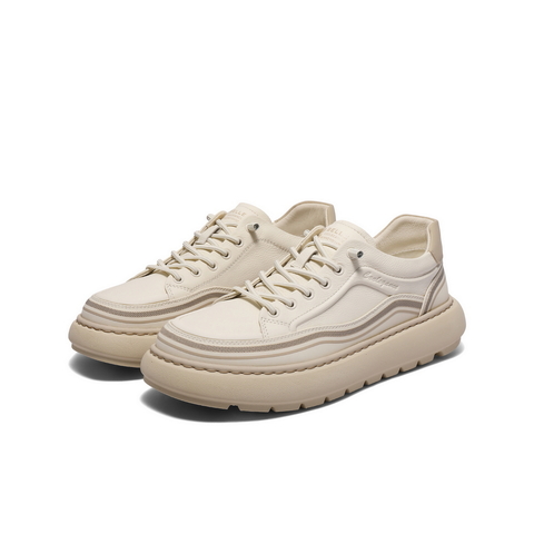 百丽厚底增高休闲鞋男2025新款秋季商场同款套脚工装板鞋8XE01CM5