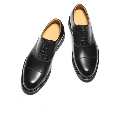 百丽三接头牛津鞋男2025新款秋牛皮革英伦风商务正装皮鞋A2126CM5