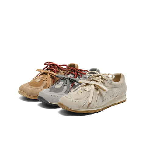 百丽复古时尚阿甘鞋女2025秋新拼接面薄底运动休闲鞋B2811CM5