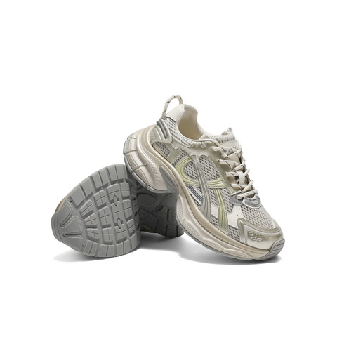 百丽舒适透气大网孔老爹鞋女2025秋新厚底增高潮酷休闲鞋E7Q1DCM5