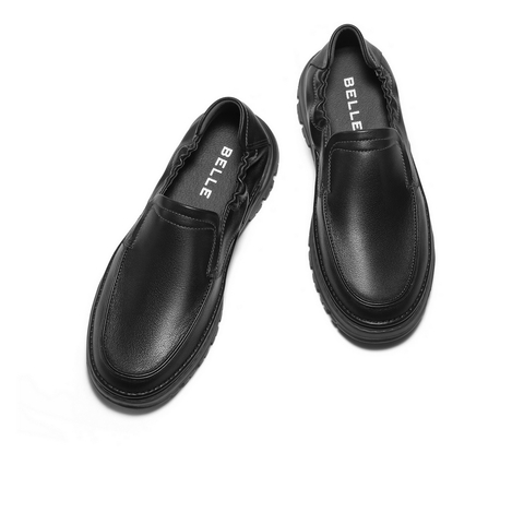 百丽一脚蹬商务鞋男2025新款秋季商场同款牛皮革休闲皮鞋D3GC4CM5