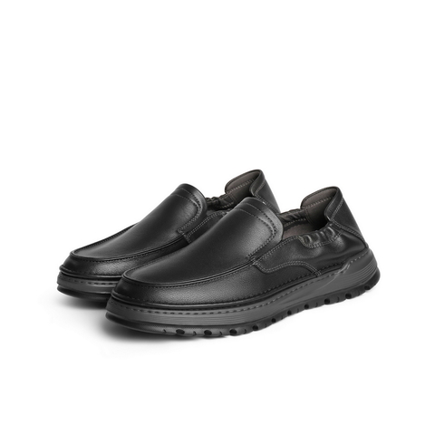 百丽一脚蹬商务鞋男2025新款秋季商场同款牛皮革休闲皮鞋D3GC4CM5