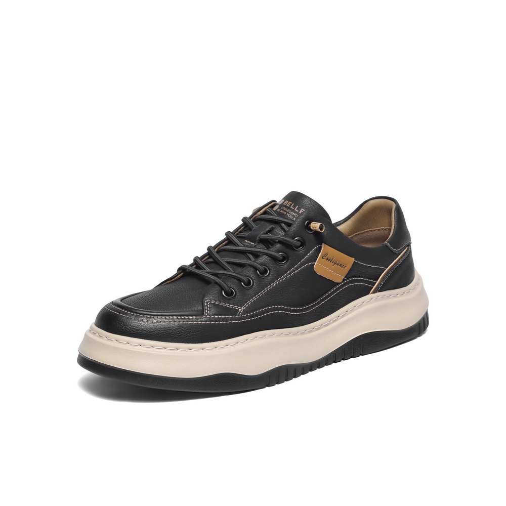 百丽厚底增高休闲板鞋男2025新款秋季户外潮搭套脚工装鞋A2159CM5