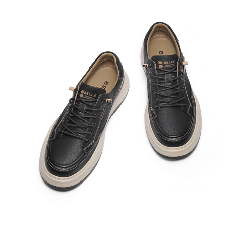 百丽厚底增高休闲板鞋男2025新款秋季户外潮搭套脚工装鞋A2159CM5