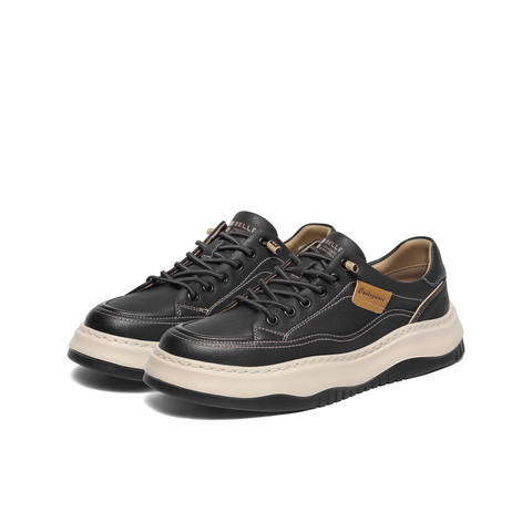 百丽厚底增高休闲板鞋男2025新款秋季户外潮搭套脚工装鞋A2159CM5