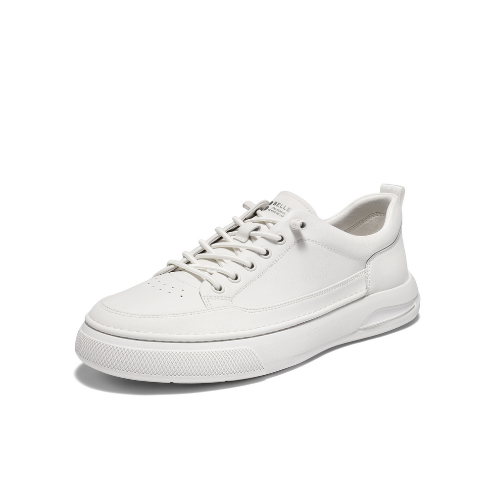 百丽时尚百搭休闲鞋男2025新款冬商场同款牛皮革套脚板鞋D3MA6DM5