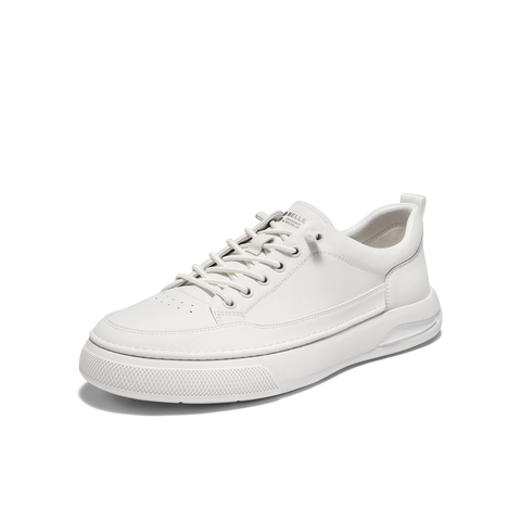 百丽时尚百搭休闲鞋男2025新款冬商场同款牛皮革套脚板鞋D3MA6DM5