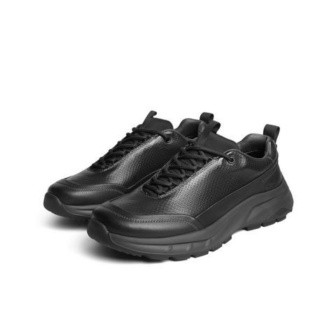 百丽厚底增高健步鞋男2025新款秋季格纹压花休闲运动鞋A2125CM5