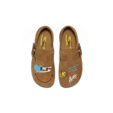 百丽SMILEY联名涂鸦勃肯鞋女2025秋新内增高全包单鞋B2865CM5