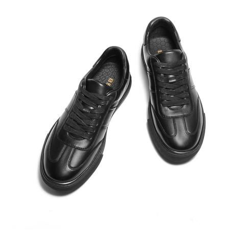 百丽时尚百搭小白鞋男2025新款秋季简约德训厚底休闲板鞋A2028CM5