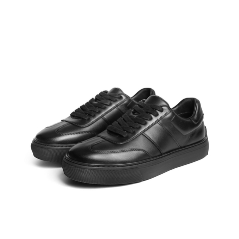 百丽时尚百搭小白鞋男2025新款秋季简约德训厚底休闲板鞋A2028CM5