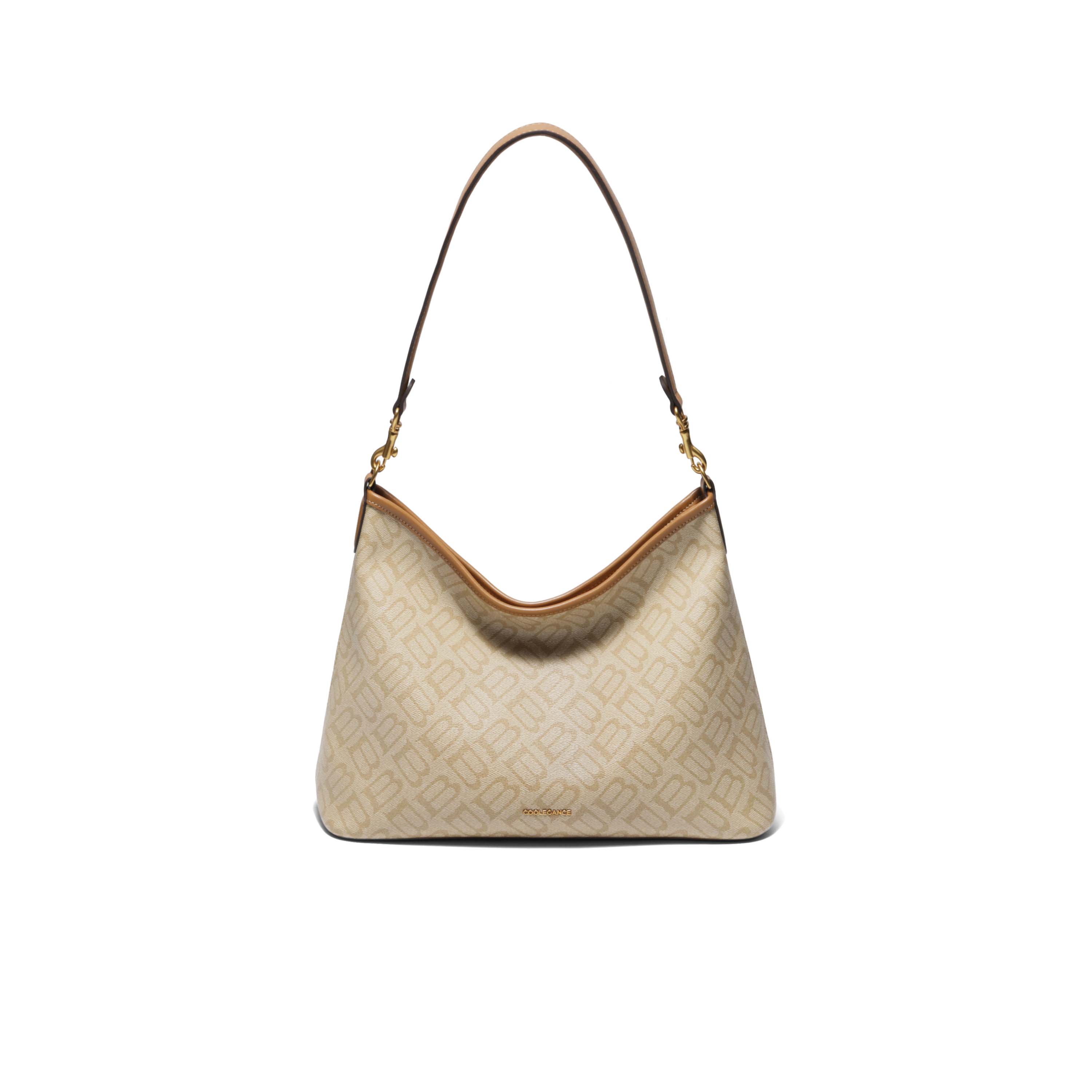 百丽包包女25秋新商场同款复古半月hobo单肩斜挎托特包X7388CX5