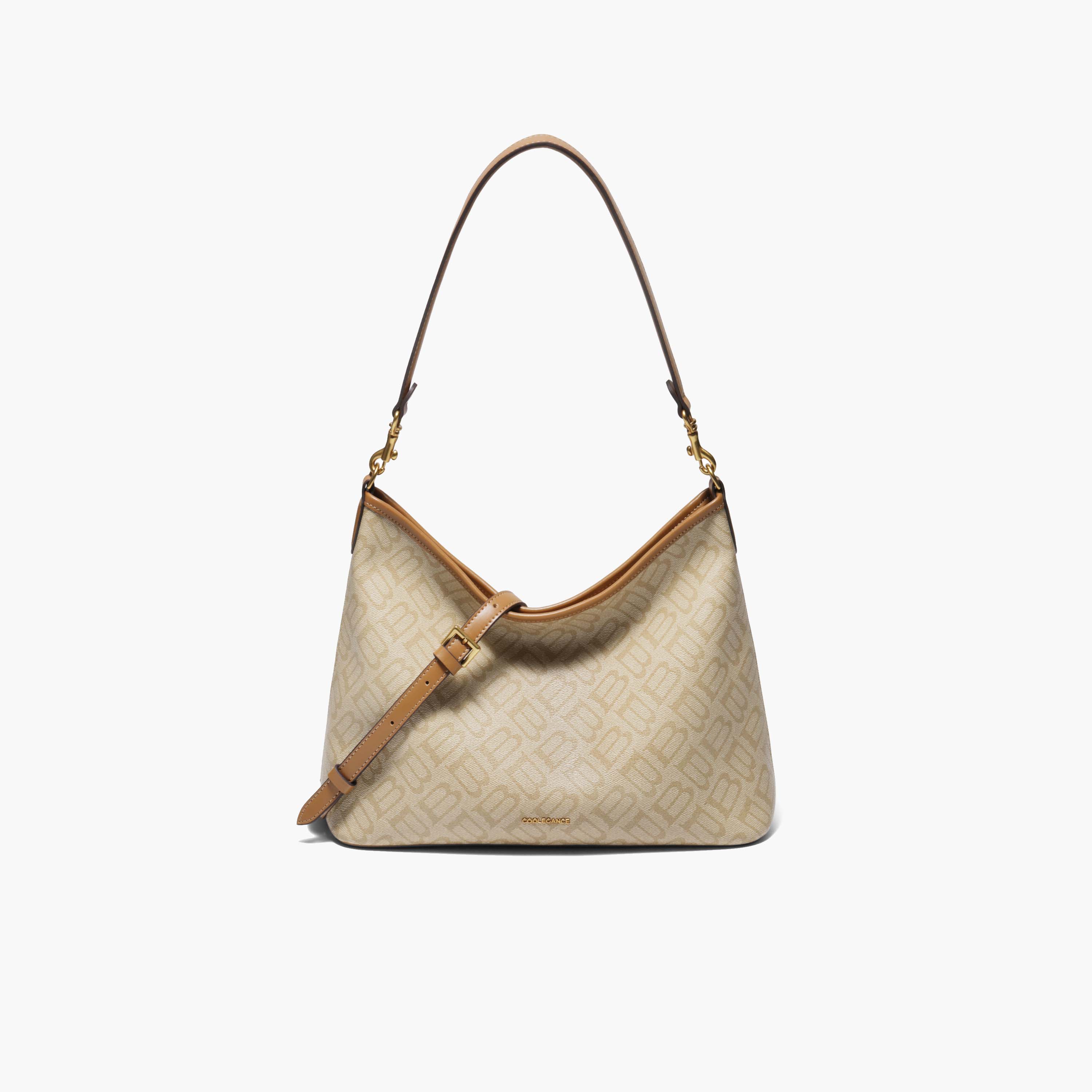 百丽包包女25秋新商场同款复古半月hobo单肩斜挎托特包X7388CX5