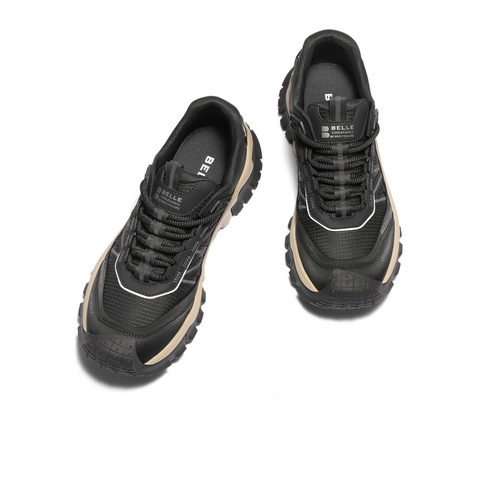 百丽厚底增高休闲运动鞋男2025新款冬季户外徒步鞋登山鞋8XK01DM5