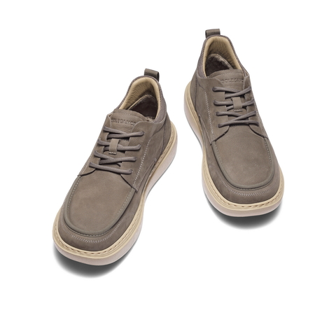 百丽高帮休闲工装鞋男2025新款冬季商场同款牛皮革板鞋8WK01DD5