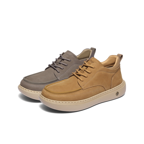 百丽高帮休闲工装鞋男2025新款冬季商场同款牛皮革板鞋8WK01DD5