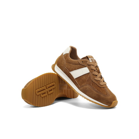 百丽撞色舒适阿甘鞋女2025秋新商场同款薄底复古休闲鞋E4N1DCM5