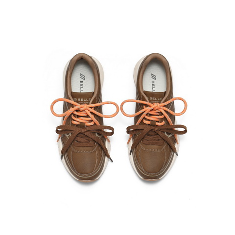 百丽复古百搭老爹鞋女2025秋新商场同款厚底增高休闲鞋E4M1DCM5