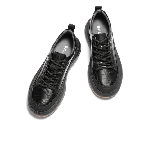 百丽厚底增高休闲鞋男2025新款冬季商场同款时尚潮流板鞋8WF01DM5