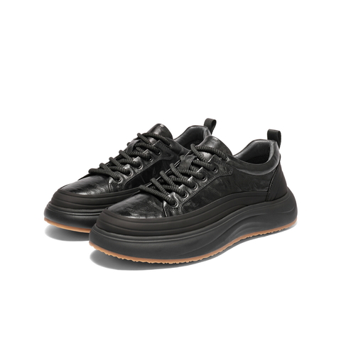 百丽厚底增高休闲鞋男2025新款冬季商场同款时尚潮流板鞋8WF01DM5