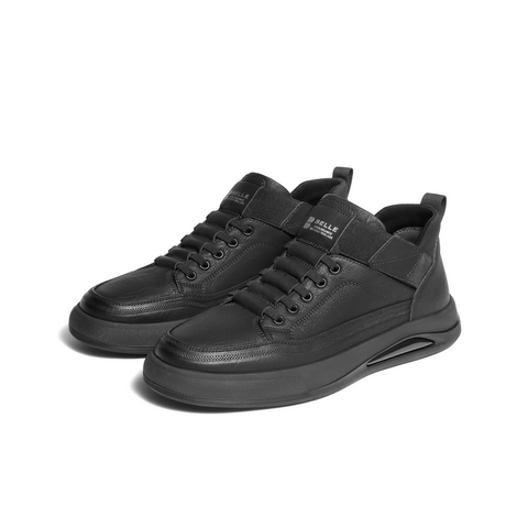 百丽高帮休闲工装鞋男2025新款冬季厚底套脚复古潮搭板鞋D3MA8DM5