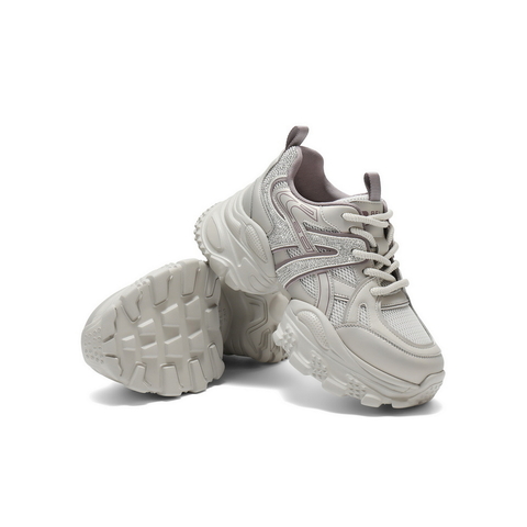 百丽厚底增高老爹鞋女2025秋新商场同款撞色运动休闲鞋E7F1DCM5