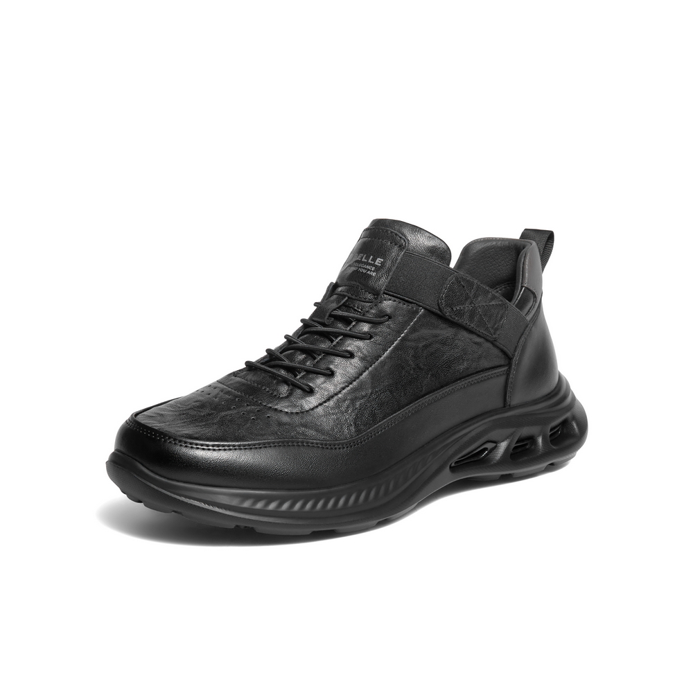 百丽高帮休闲运动鞋男2025新款冬季商场同款厚底增高低靴D1E16DM5