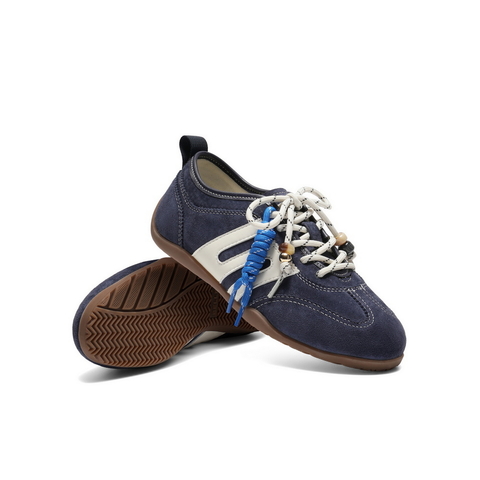 百丽时尚跑道德训鞋女2025秋新串珠挂饰舒适薄底休闲鞋B2867CM5