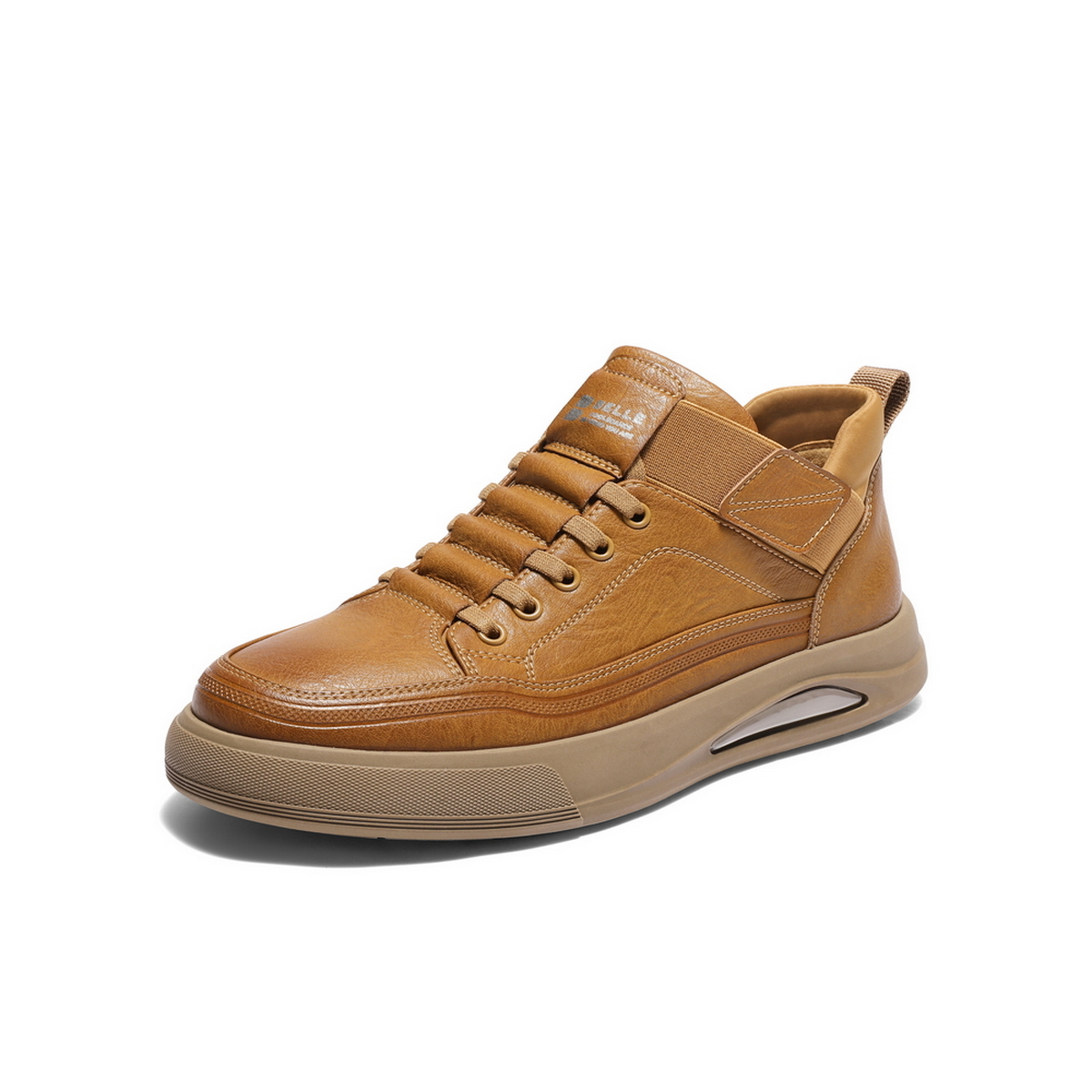 百丽高帮休闲工装鞋男2025新款冬季厚底套脚复古潮搭板鞋D3MA8DM5