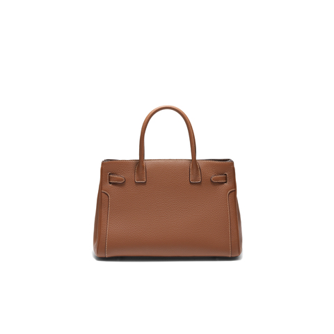 百丽包女2025新款鎏金岁月铂金包单肩斜挎真皮手提包大号X7385DX5