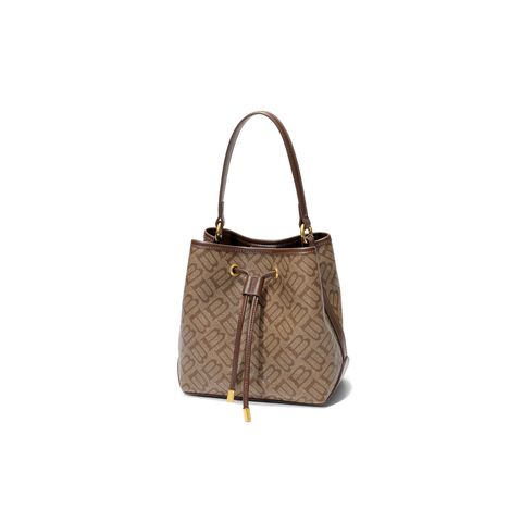 百丽包包女2025秋新复古休闲单肩斜挎手提菜篮子水桶包X2052DX5