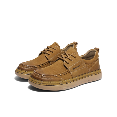 百丽户外潮搭工装鞋男鞋2025秋季新款牛皮革板鞋休闲皮鞋A1864CM5