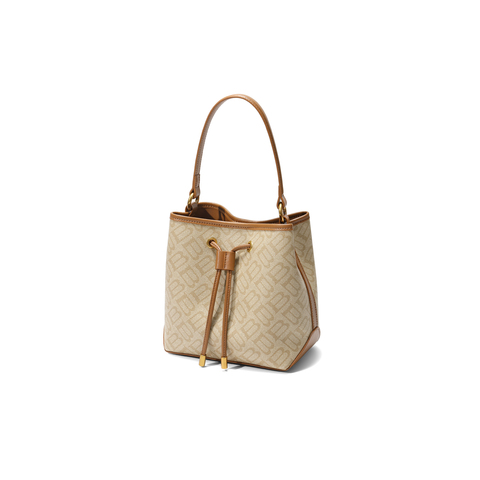 百丽包包女2025秋新复古休闲单肩斜挎手提菜篮子水桶包X2052DX5