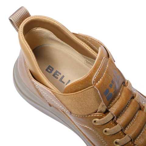 百丽高帮休闲工装鞋男2025新款冬季厚底套脚复古潮搭板鞋D3MA8DM5