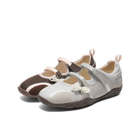 百丽时尚芭蕾风玛丽珍鞋女2025秋新商场同款魔术贴休闲鞋E7A1DCQ5