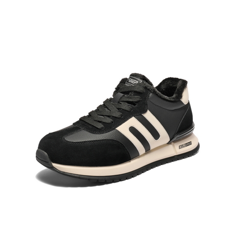 百丽高帮休闲运动鞋男2025新款冬商场同款复古阿甘德训鞋8WW01DD5