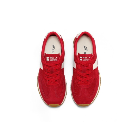 百丽撞色舒适阿甘鞋女2025秋新商场同款薄底复古休闲鞋E4N1DCM5