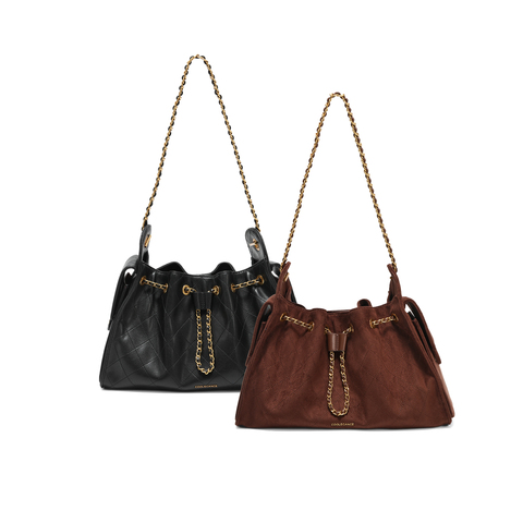 百丽包女2025新款时尚休闲小香风单肩斜挎腋下包托特包X7210DX5