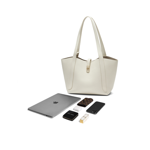 百丽包女25秋新商场同款质感通勤牛皮革大容量单肩托特包BL863DX5