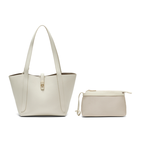 百丽包女25秋新商场同款质感通勤牛皮革大容量单肩托特包BL863DX5