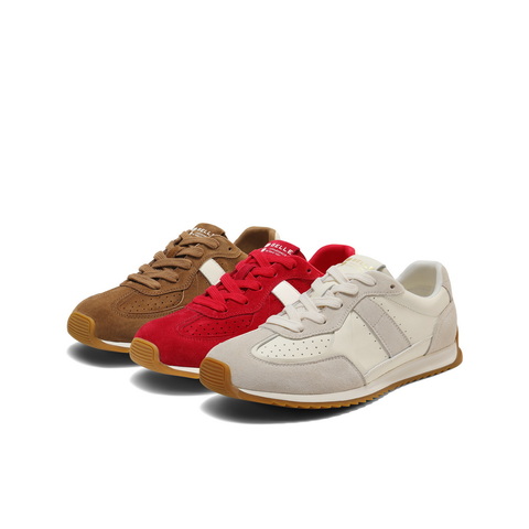 百丽撞色舒适阿甘鞋女2025秋新商场同款薄底复古休闲鞋E4N1DCM5