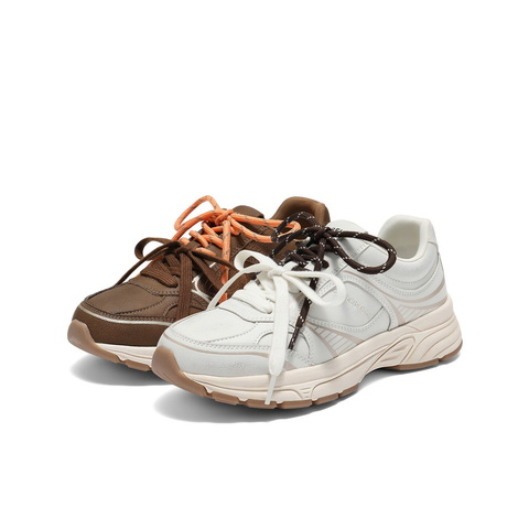 百丽复古百搭老爹鞋女2025秋新商场同款厚底增高休闲鞋E4M1DCM5